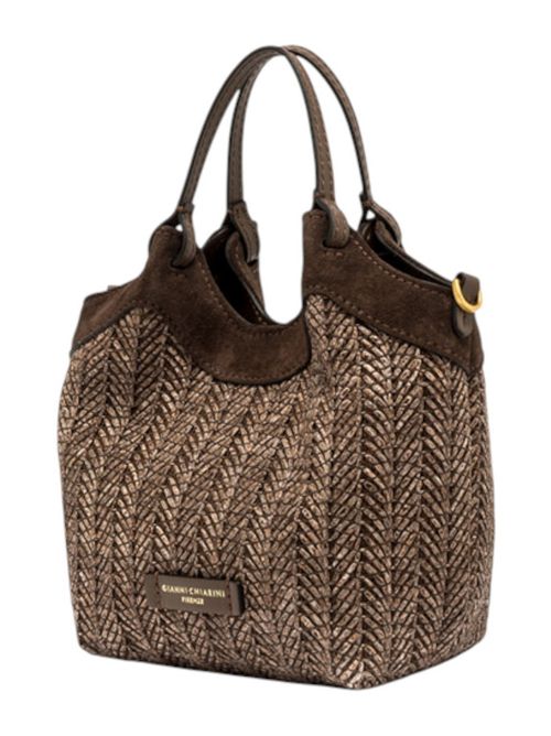 borsa donna dua piccola in rafia marrone Gianni Chiarini | BS12338-COMM-PGLSPG13840